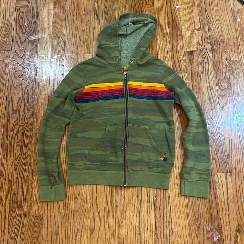 COPY - 5 strip Aviator nation kids hoodie army print hoodie